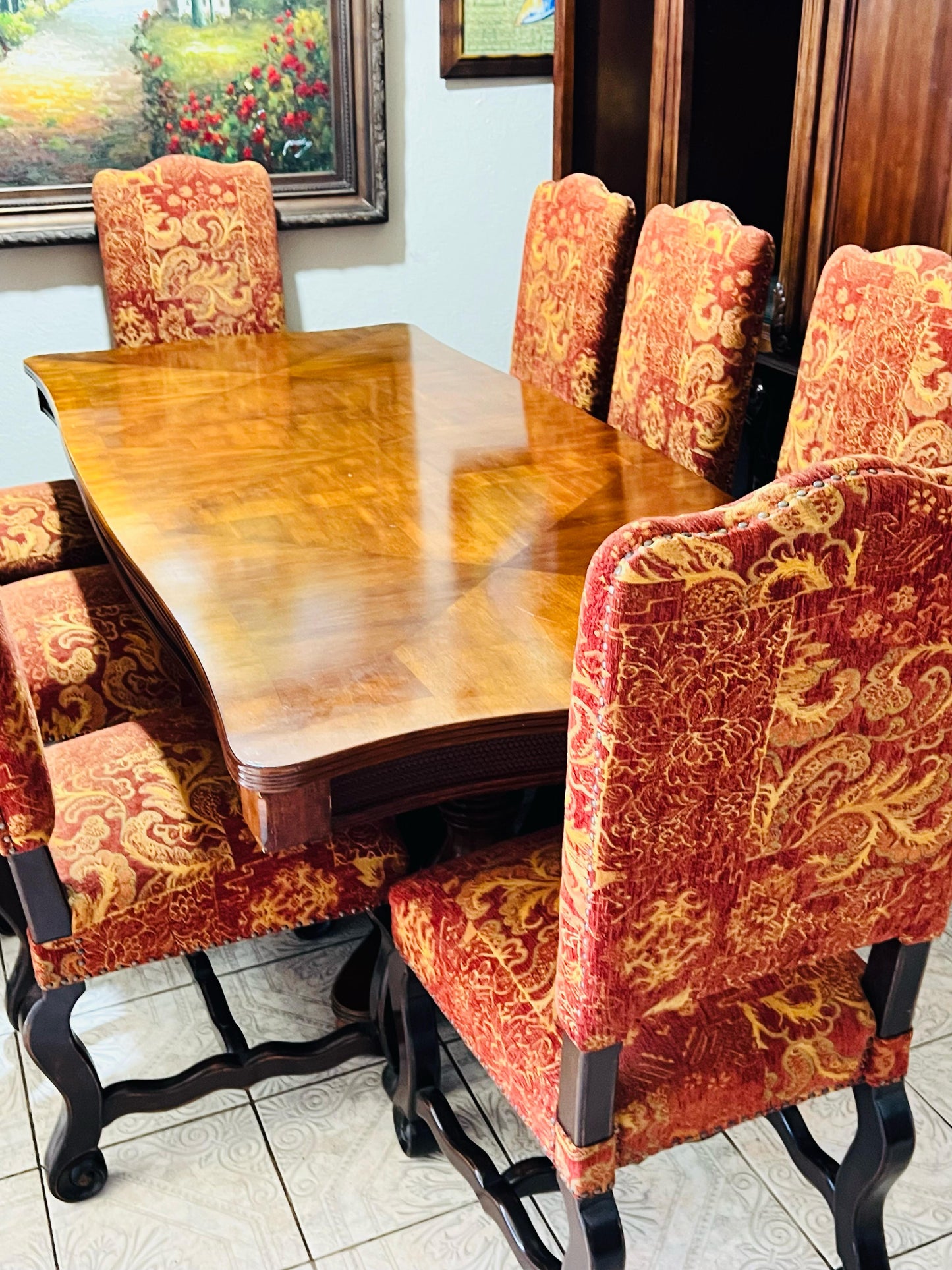 🪑💖Comedor de Madera con 8 Sillas – Lujo y Tradición para tu Hogar💖🪑