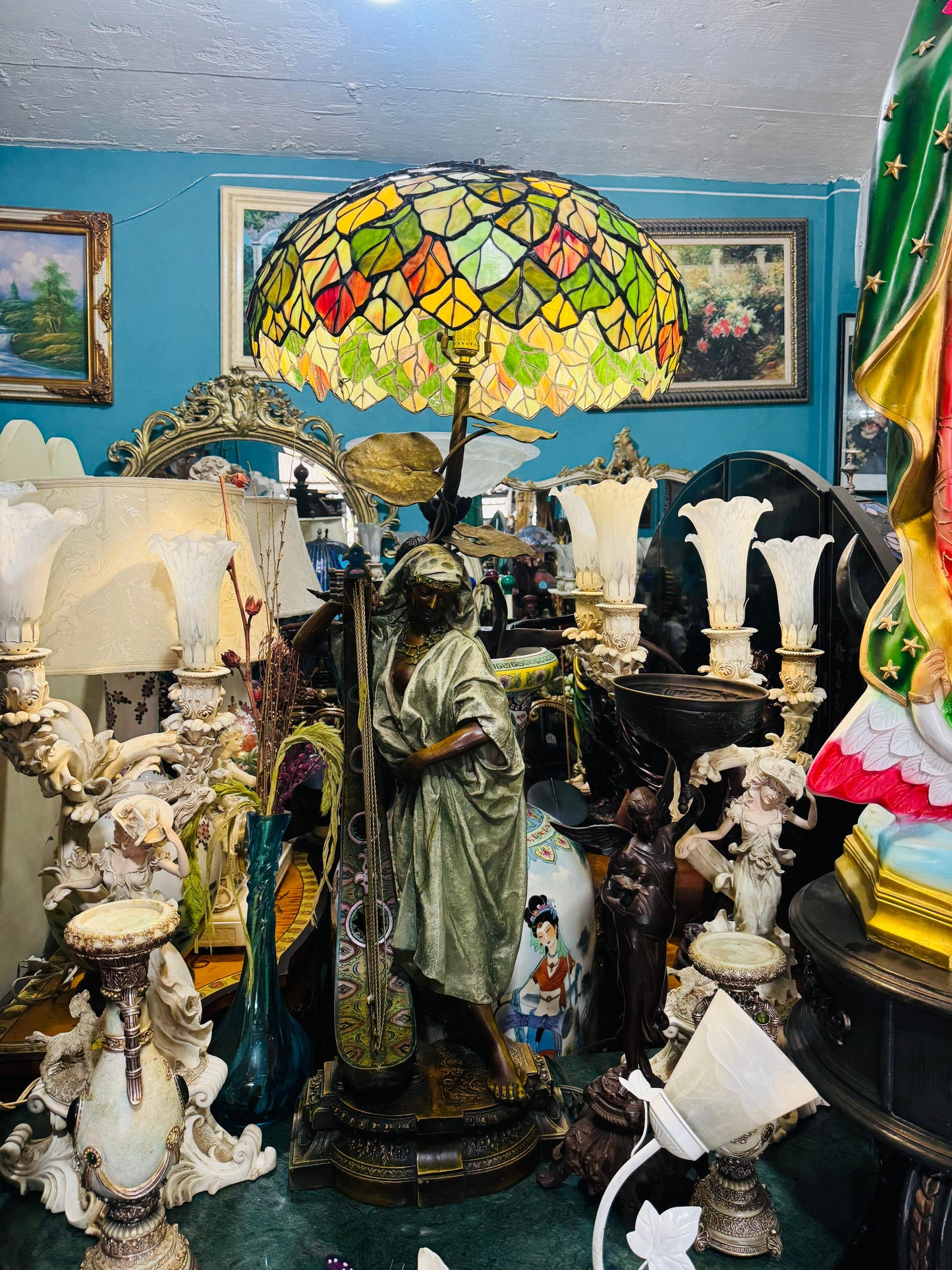 🔱Bronze Sculpture "Jeune Harpiste Arabique" by Louis Hottot - A Masterpiece for Sale🔱