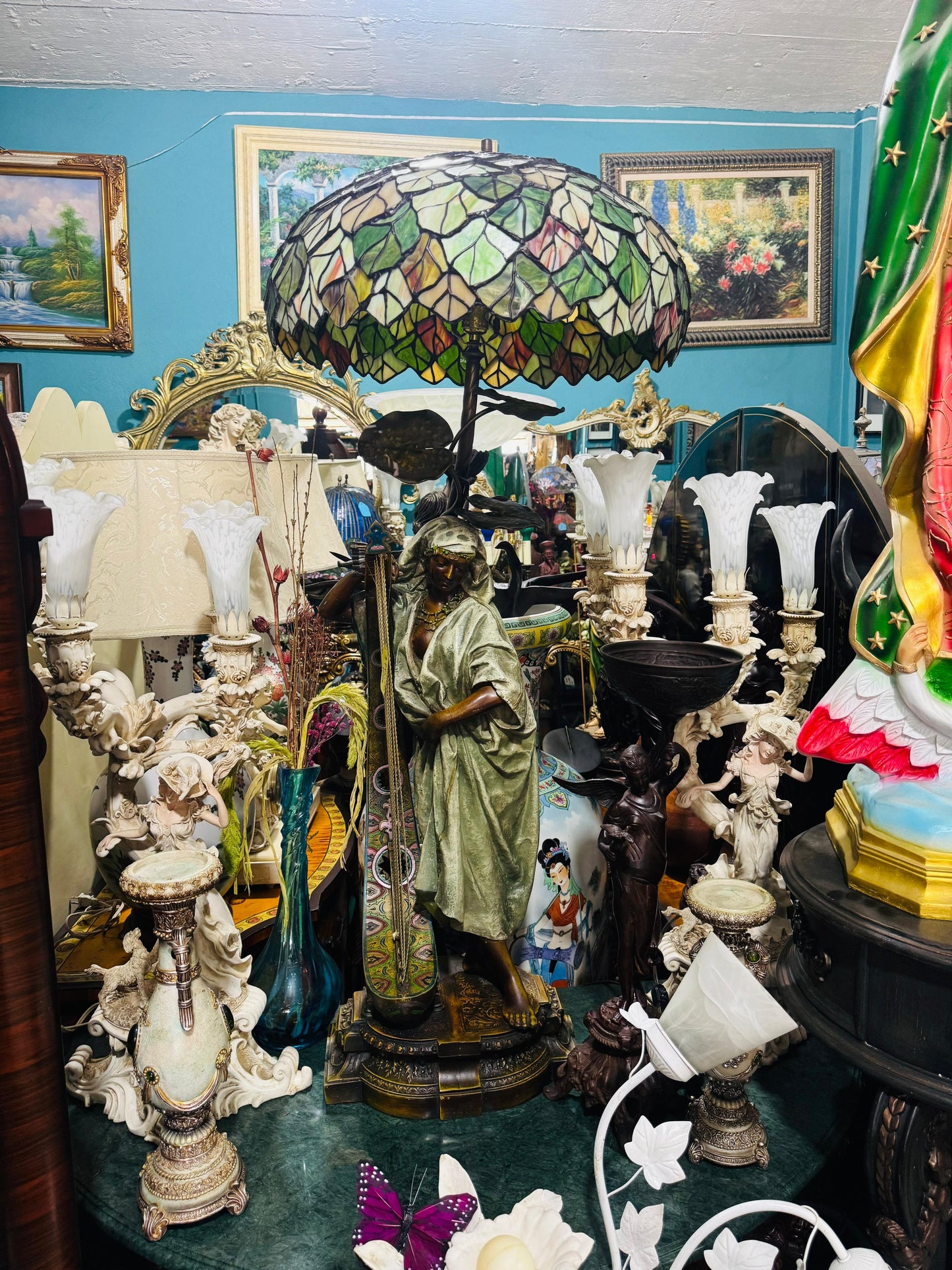 🔱Bronze Sculpture "Jeune Harpiste Arabique" by Louis Hottot - A Masterpiece for Sale🔱