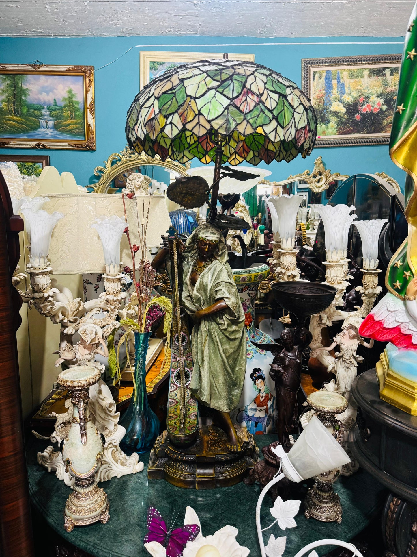 🔱Bronze Sculpture "Jeune Harpiste Arabique" by Louis Hottot - A Masterpiece for Sale🔱