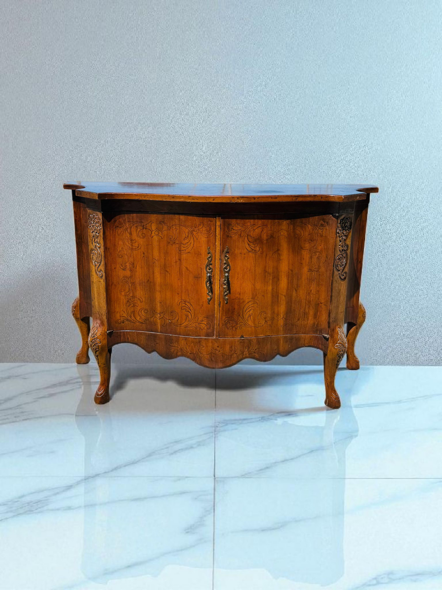 🔱🇮🇹 Comoda Italiana de Madera de Nogal – Arte y Elegancia en Cada Detalle 🇮🇹🔱