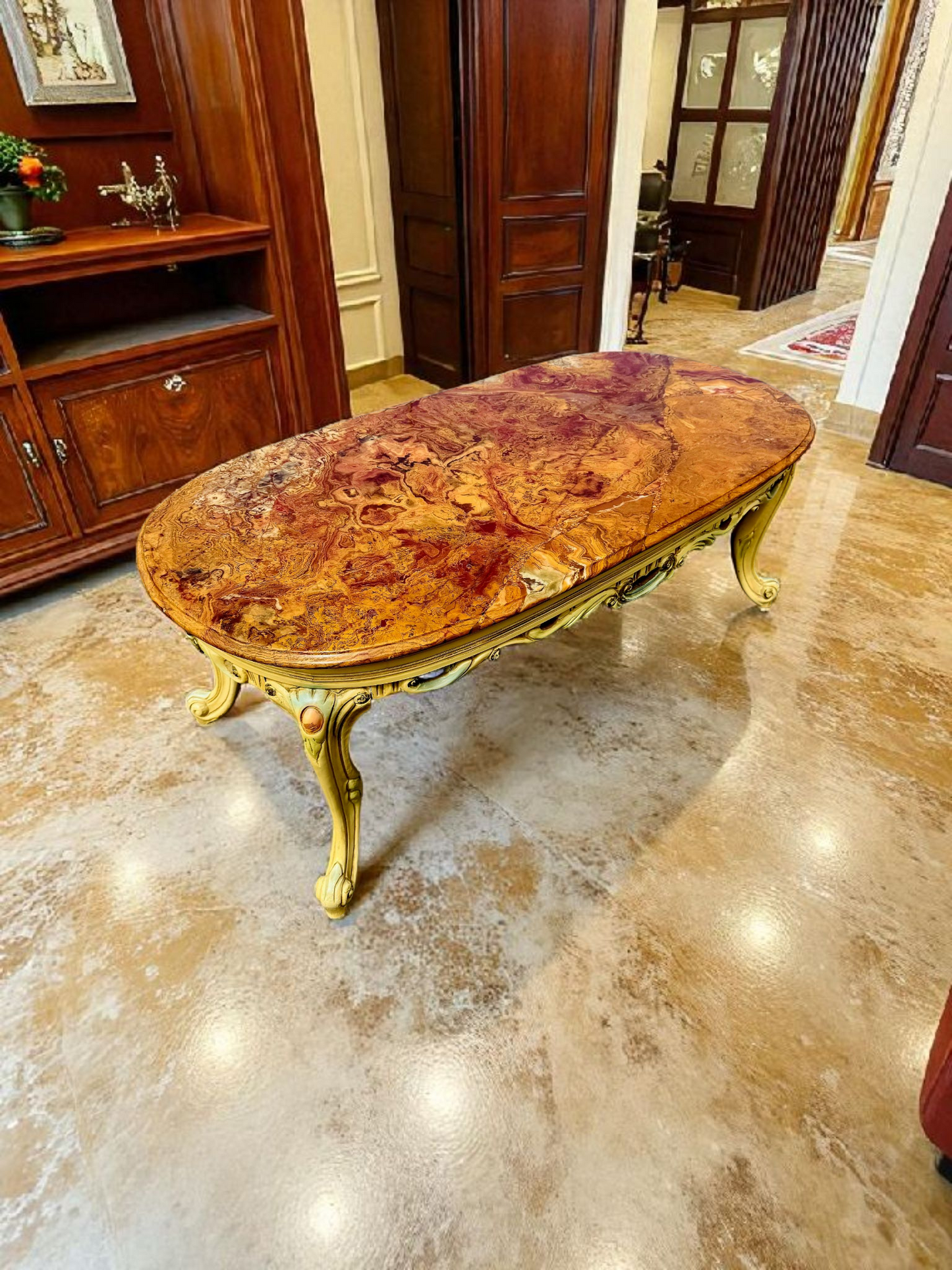 🎩 Conjunto de Recibidor Rococó Italiano – 3 Piezas de Distinción y Arte 🏛️