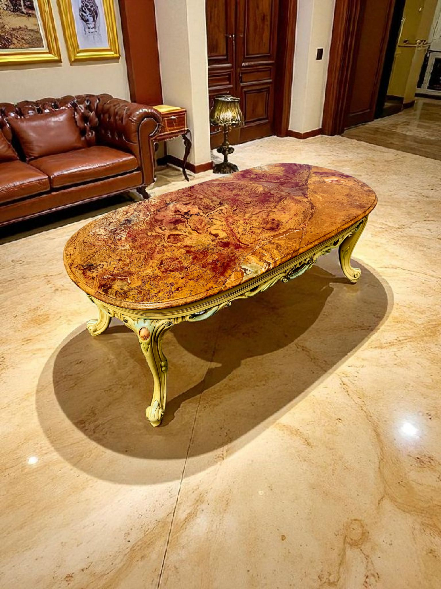 🎩 Conjunto de Recibidor Rococó Italiano – 3 Piezas de Distinción y Arte 🏛️