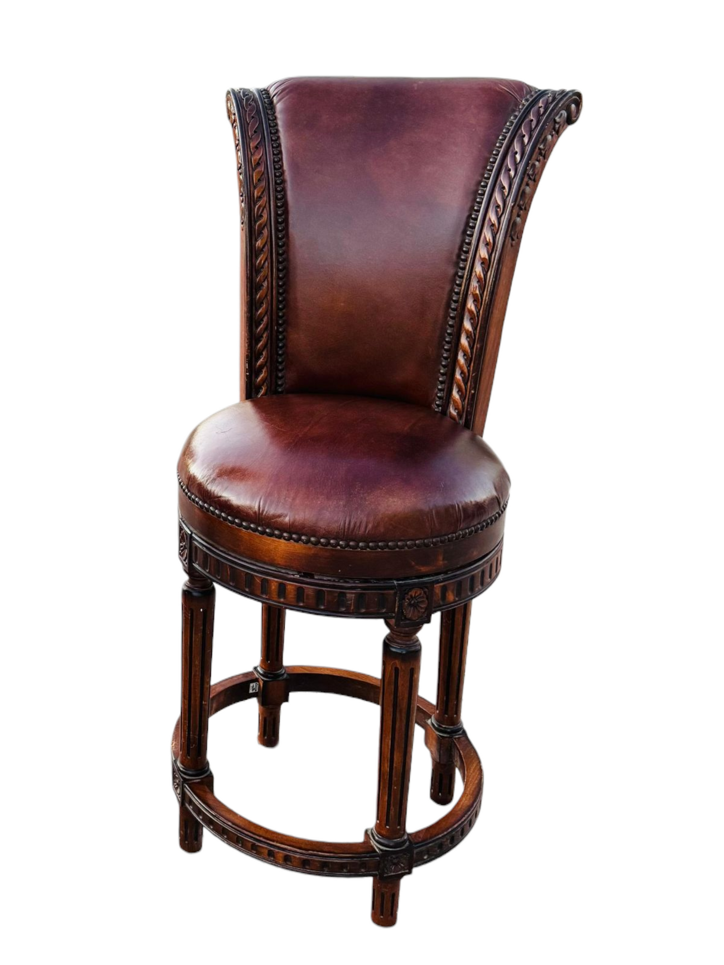 🪑🪑🪑🪑 Juego de 4 Bancos Vintage Giratorios De Madera 🪑🪑🪑🪑