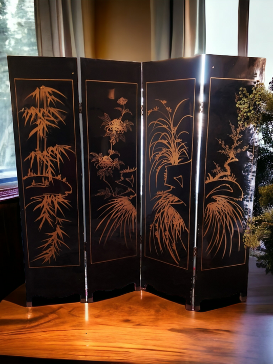 ✨Biombo Exclusivo de 4 Paneles✨ Descubre la Elegancia del Oriente