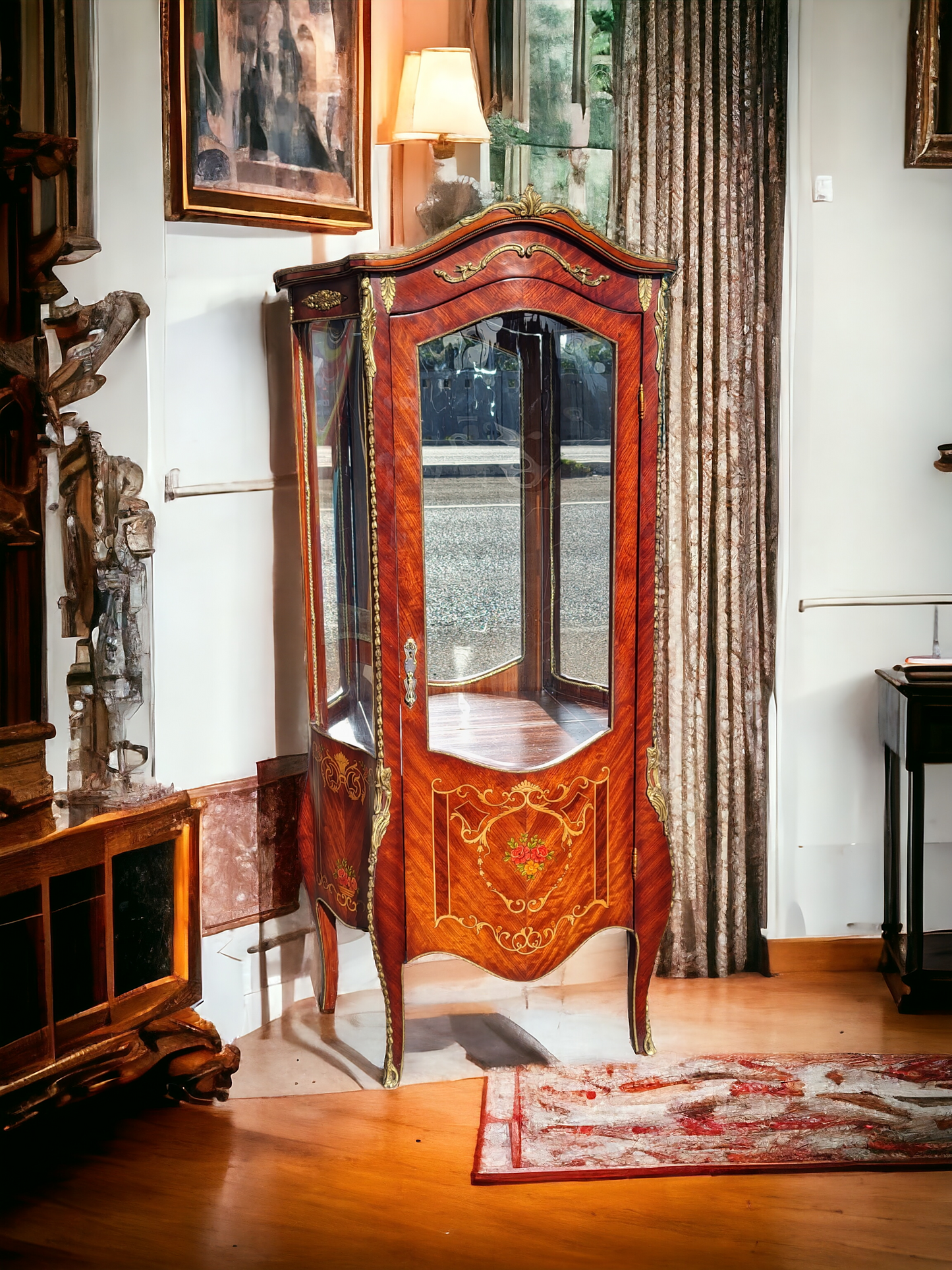 🏰🇫🇷 Vitrina Estilo Francés - Exclusiva en Rosarito Antiques 🇫🇷🏰