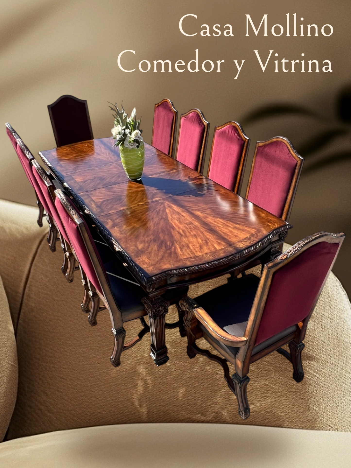 🍽️🏡 Comedor De 10 Sillas, Modelo Casa Mollino de Ashley Furniture 🏡🍽️