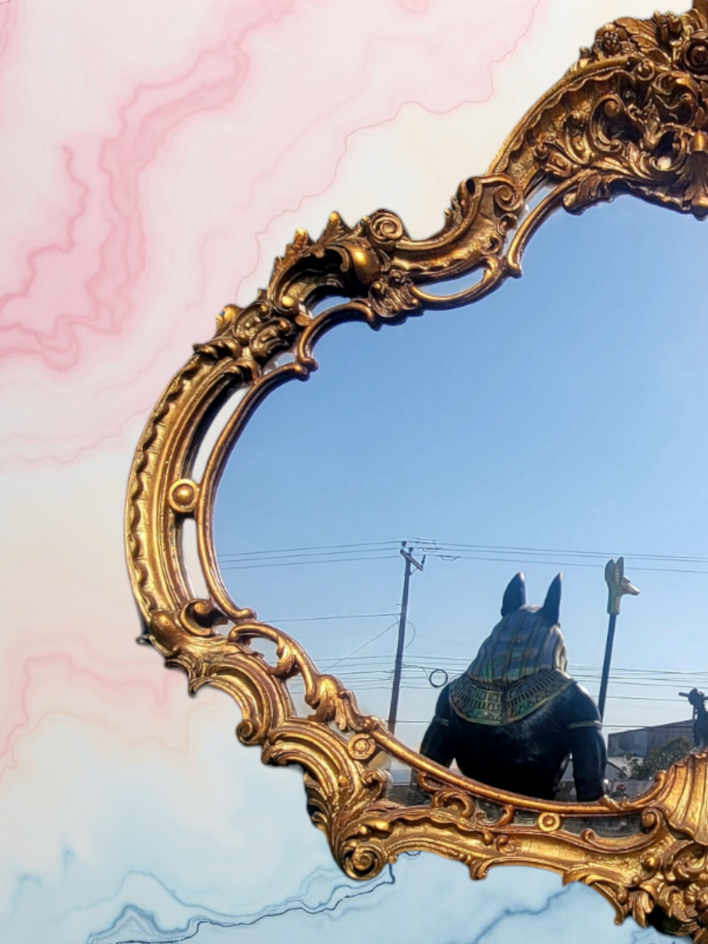 ✨️Espejo Hoolywood Regency color dorado💫