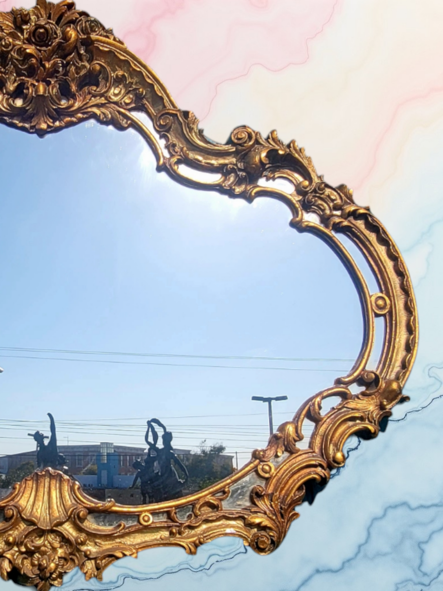 ✨️Espejo Hoolywood Regency color dorado💫