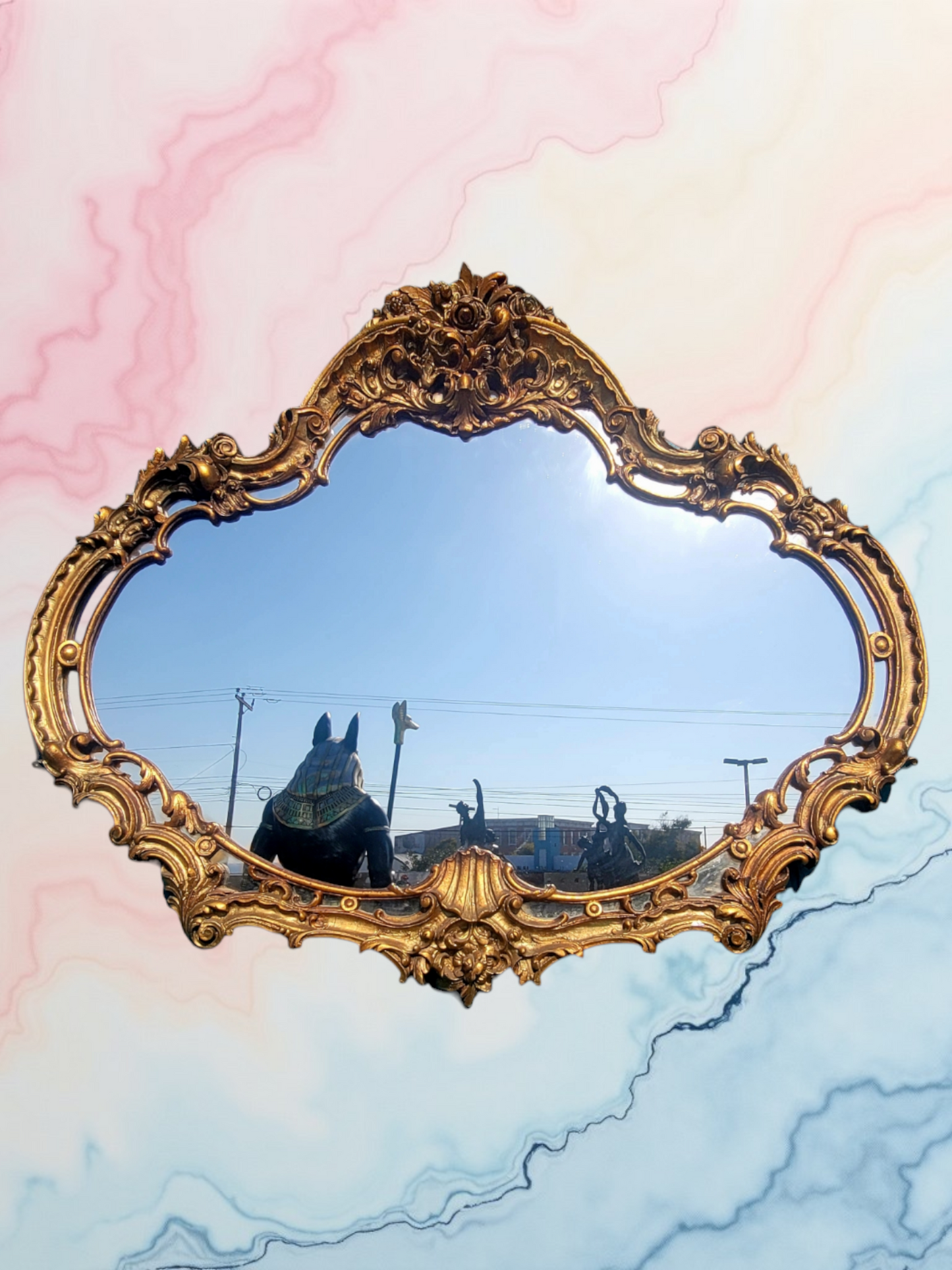 ✨️Espejo Hoolywood Regency color dorado💫