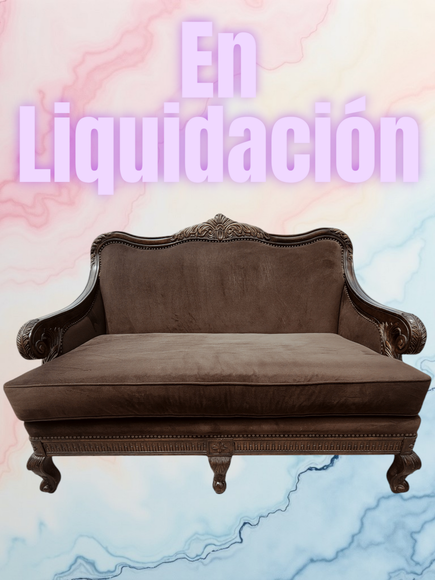 🌟 ¡Liquidacion Sofa Y Love Seat Tradicionales Con Marco En Madera De Nogal! 🌟