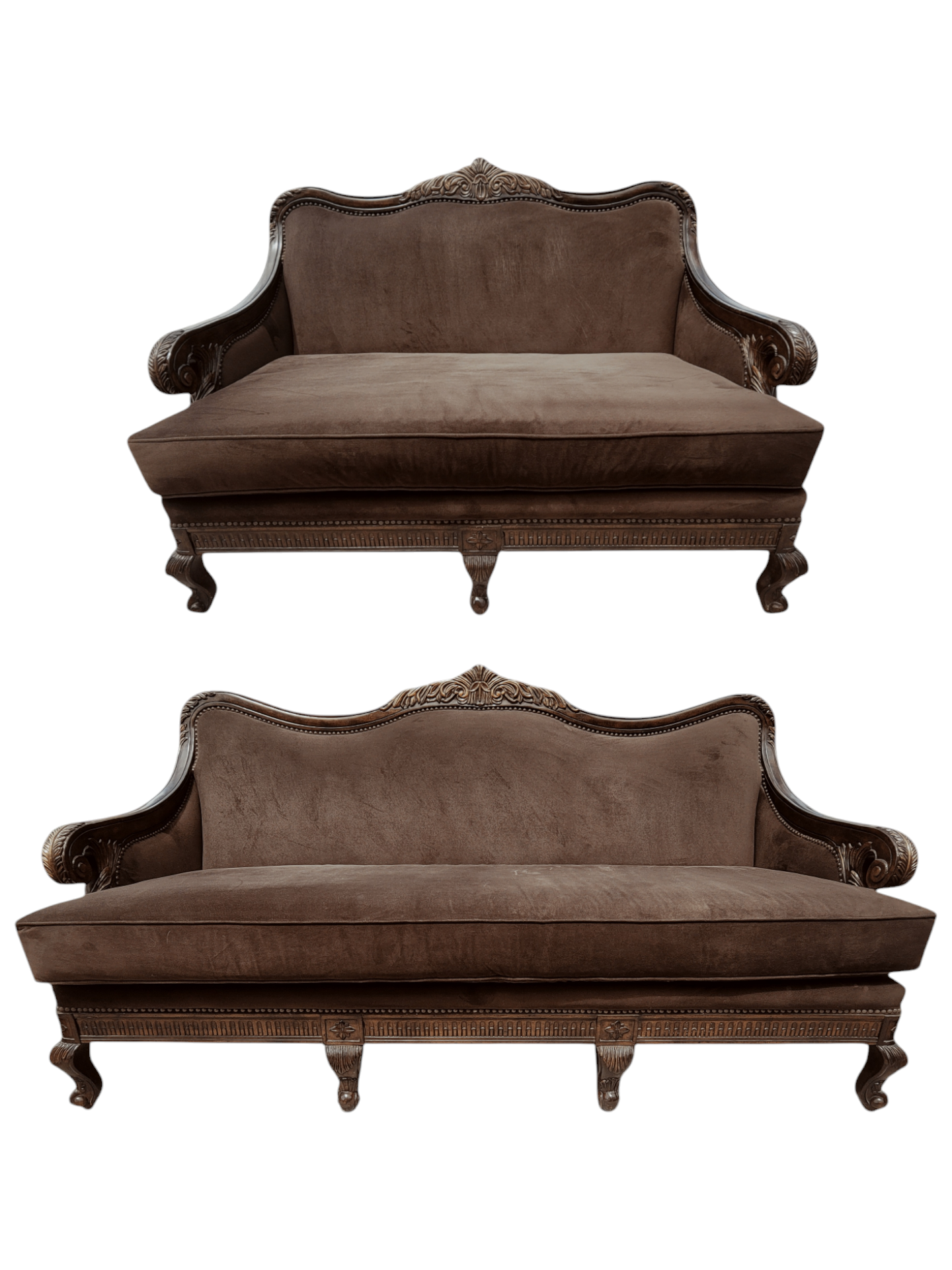 🌟 ¡Liquidacion Sofa Y Love Seat Tradicionales Con Marco En Madera De Nogal! 🌟