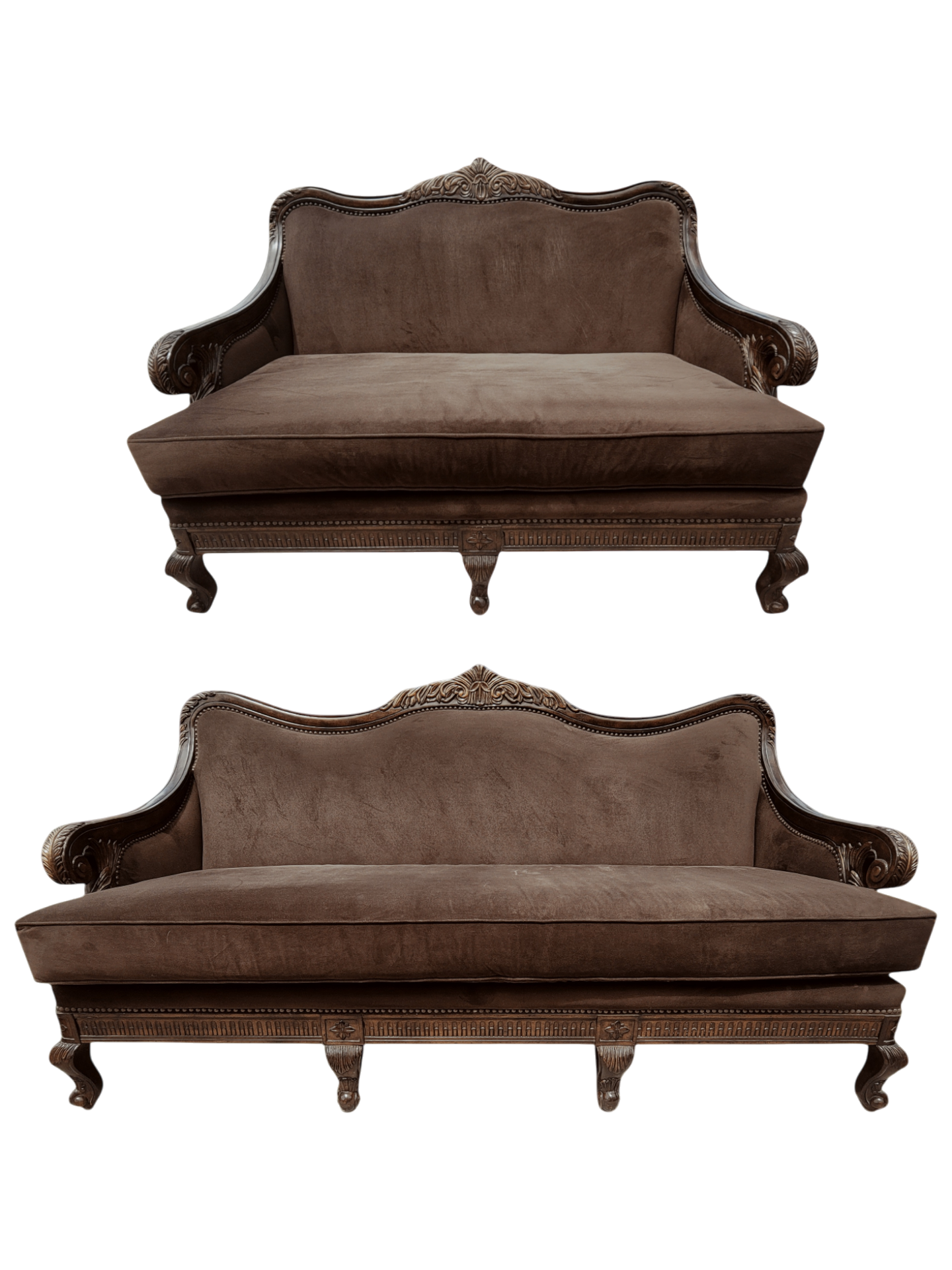 🌟 ¡Liquidacion Sofa Y Love Seat Tradicionales Con Marco En Madera De Nogal! 🌟