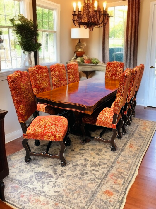 🪑💖Comedor de Madera con 8 Sillas – Lujo y Tradición para tu Hogar💖🪑