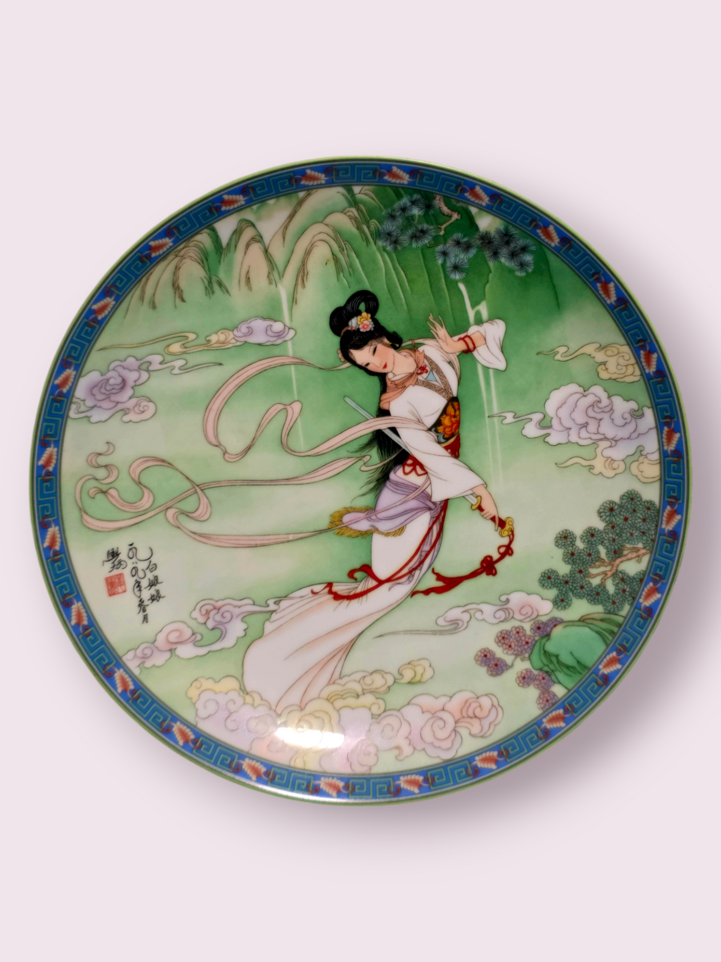 🐎Colección de 14 Platos de Porcelana Oriental – Belleza, Mito y Tradición🎨