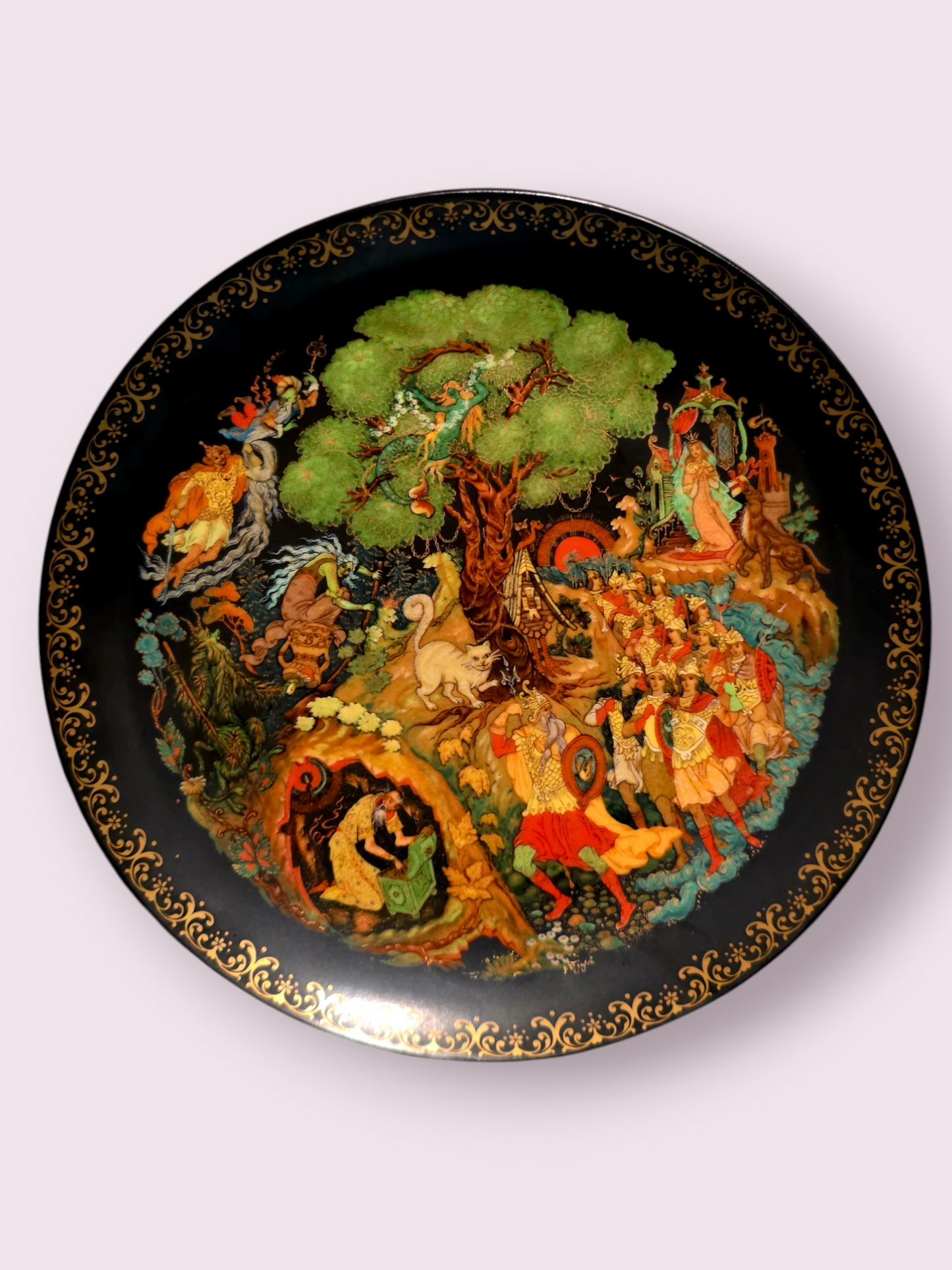 🐎 Colección de Platos de Porcelana Pintados a Mano – Fantasía, Nobleza y Leyenda👑