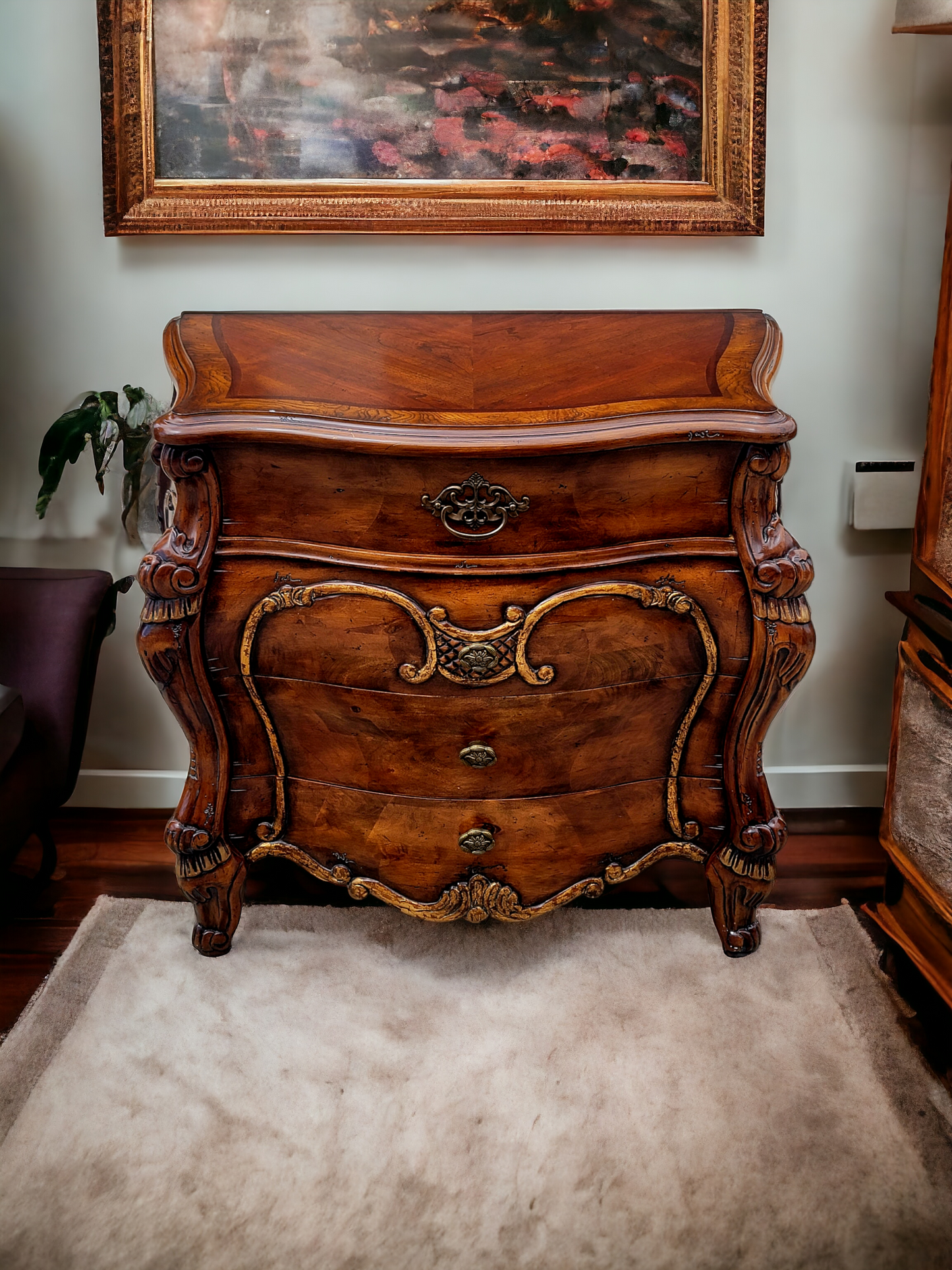 🌟 Par de Buros Tradicionales con Tallados Exquisitos🌟