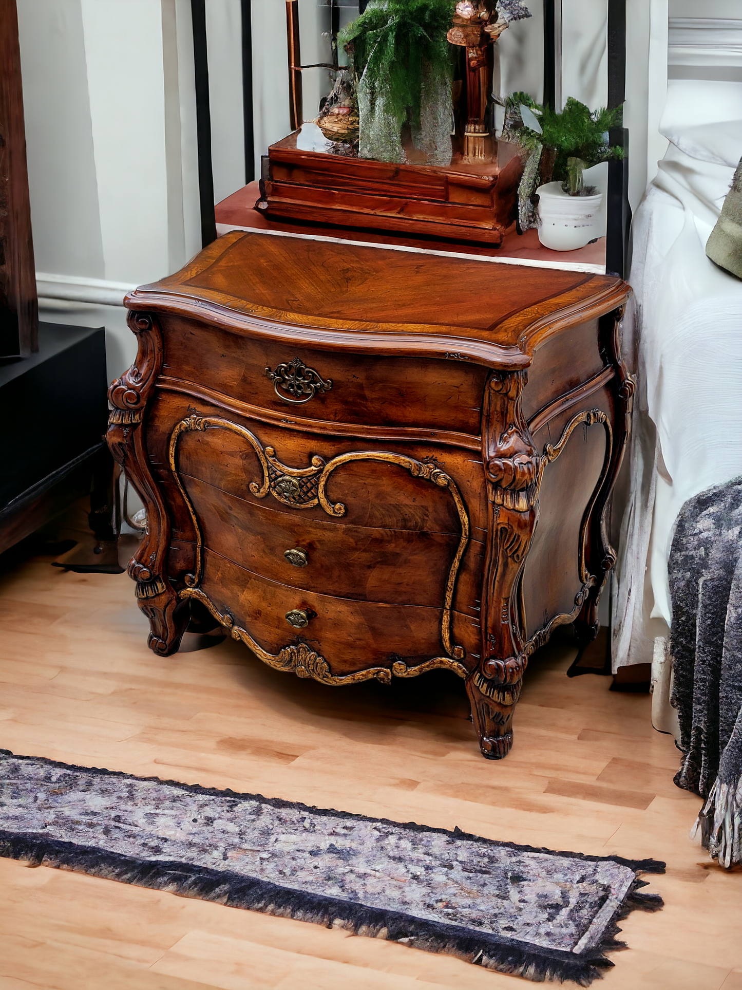 🌟 Par de Buros Tradicionales con Tallados Exquisitos🌟