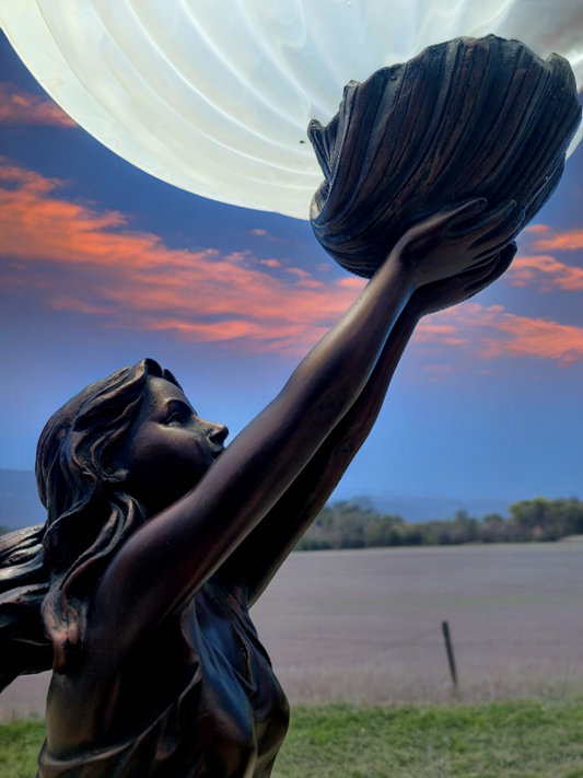 ✨🐬 🌟 Tall Lamp with Dolphin and Woman Sculpture✨🐬 Available only at Rosarito Antiques!🛍️