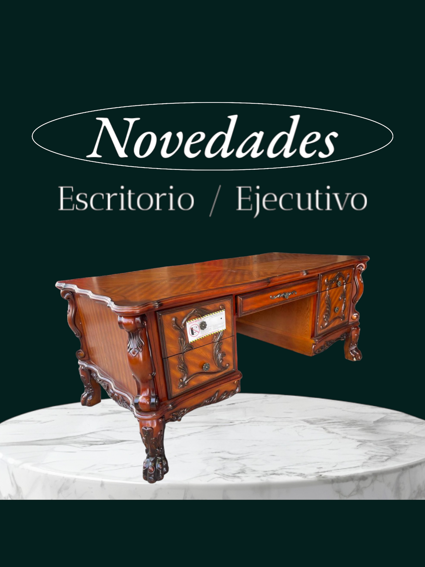 ✨Escritorio de Madera - Elegancia Clásica en Rosarito Antiques✨