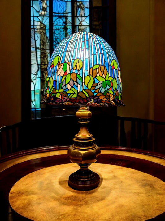🔔Tiffany Lamp with Lotus Flower Stained Glass: A Work of Art for Your Home🔔