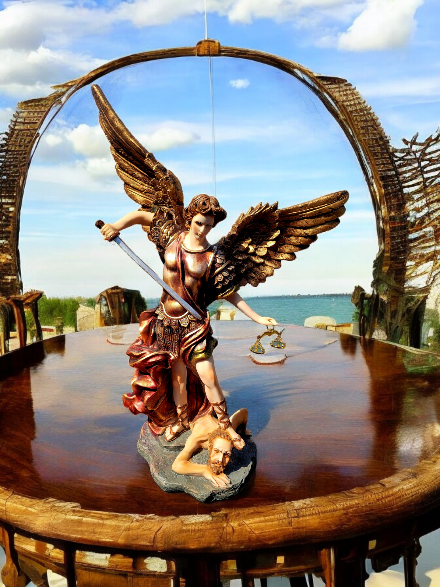 🗡️ 🪽Estatua del Arcángel Miguel: Protector y Guerrero Celestial🪽 🗡️