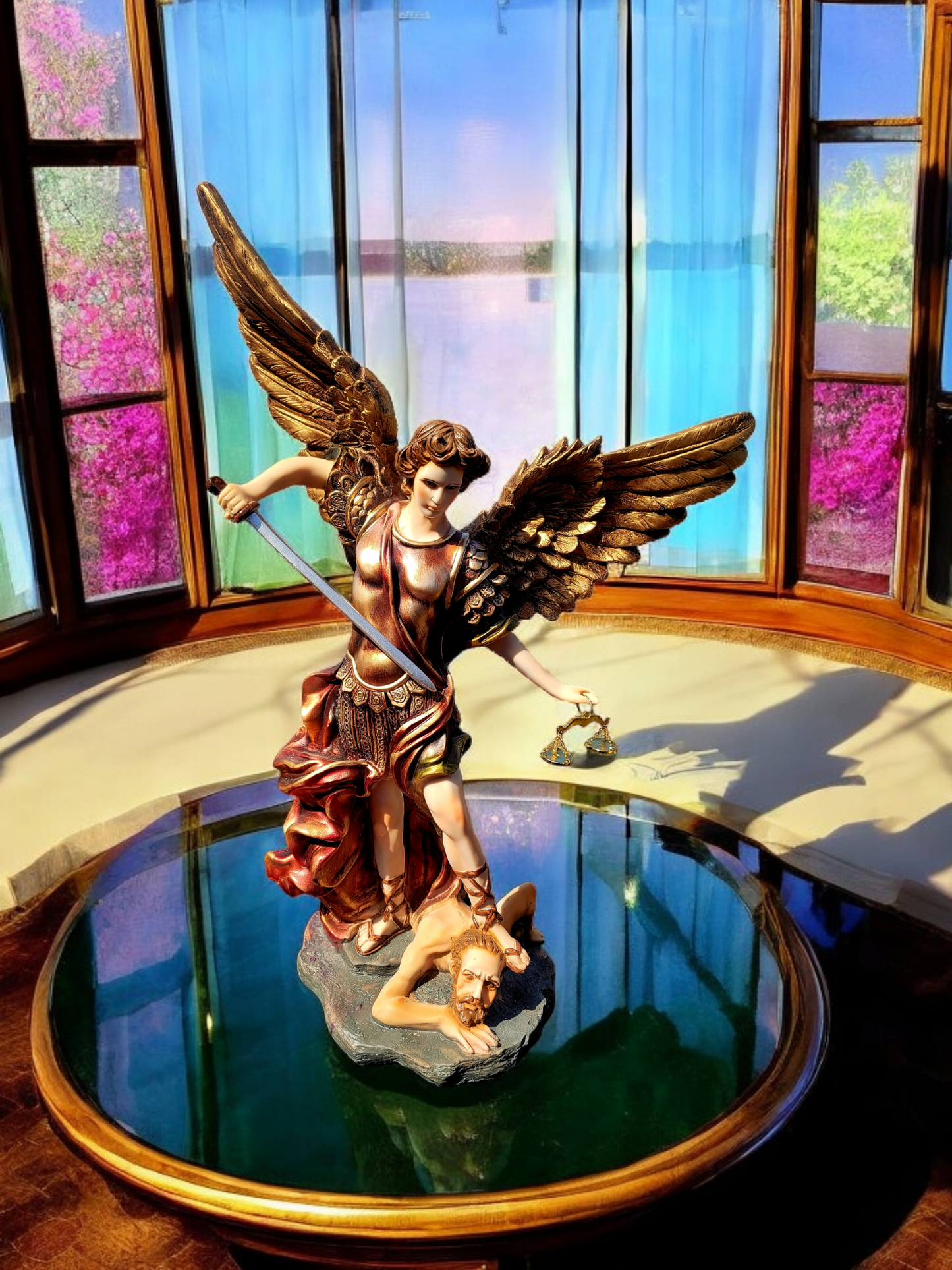 🗡️ 🪽Estatua del Arcángel Miguel: Protector y Guerrero Celestial🪽 🗡️