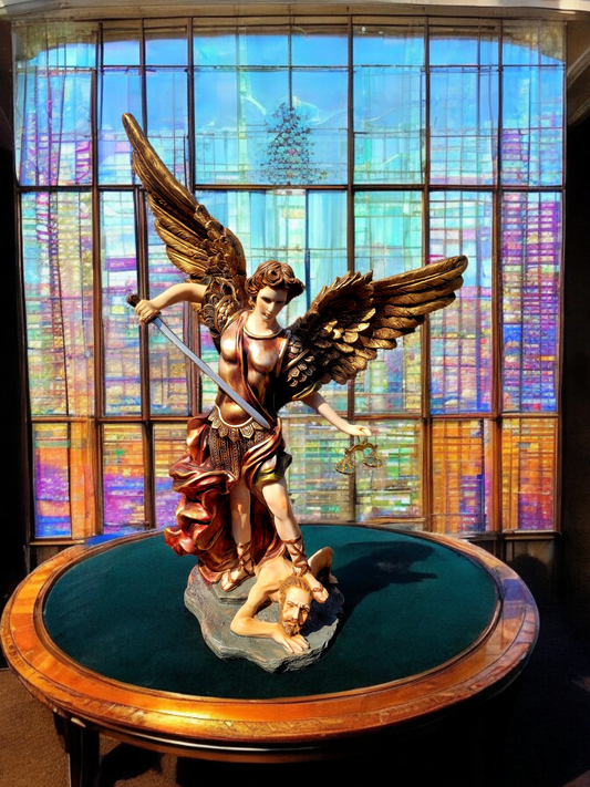 🗡️ 🪽Estatua del Arcángel Miguel: Protector y Guerrero Celestial🪽 🗡️
