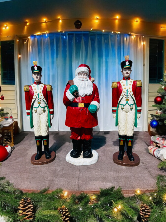 🌟 Life-Size Pair of Soldiers and Santa Claus 🌟