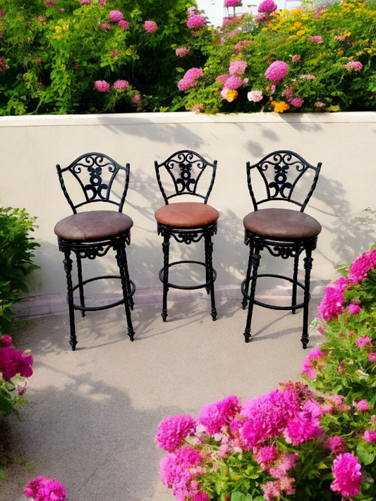 🪑🪑🪑 ¡Bancos de Hierro Forjado- Añade un Toque de Elegancia a tu Espacio con estos bancos giratorios ! 🪑🪑🪑