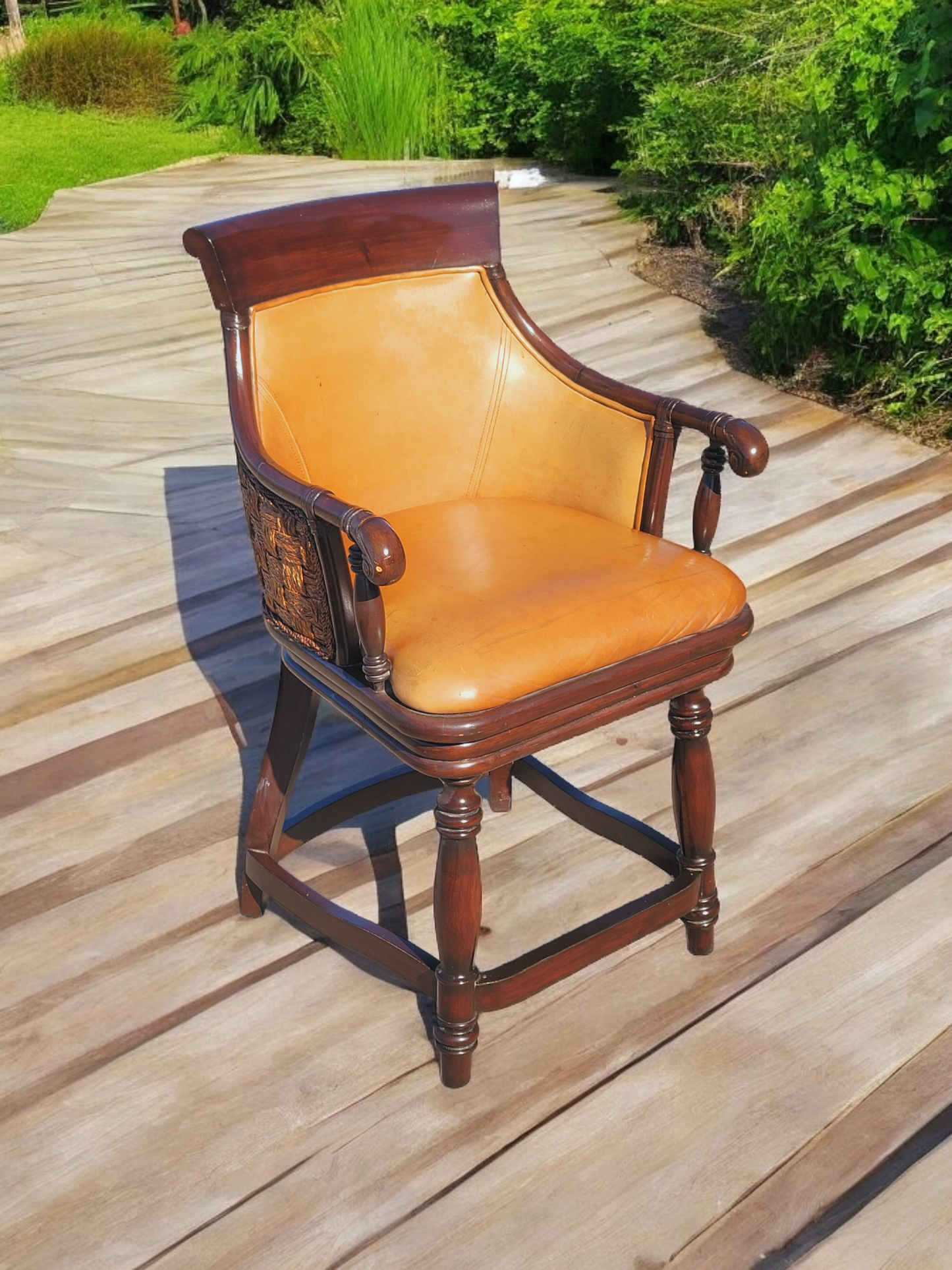 🏡🪑🪑🪑🪑 4 Bancos Tapizados En Piel! 🪑🪑🪑🪑🏡