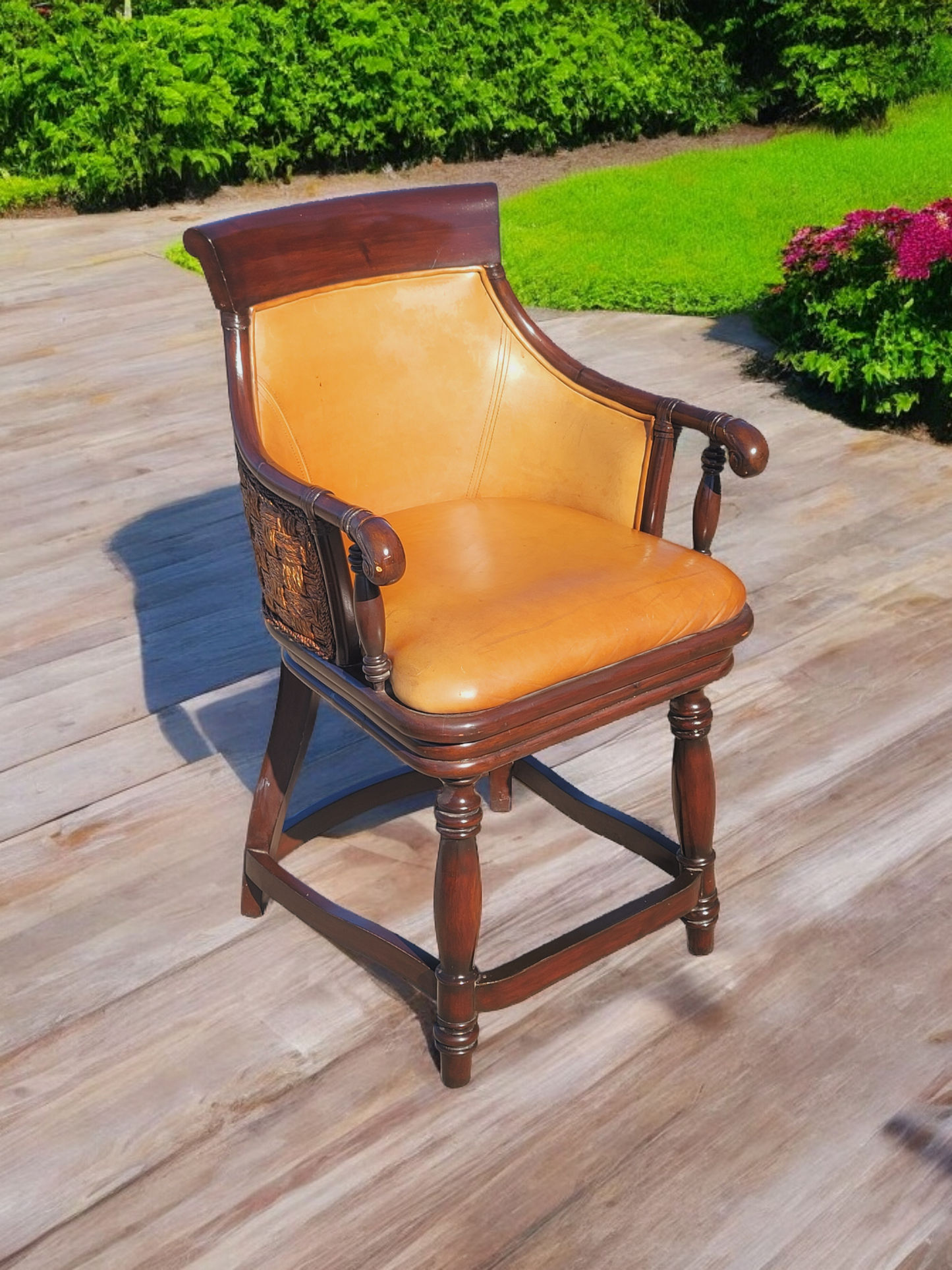 🏡🪑🪑🪑🪑 4 Bancos Tapizados En Piel! 🪑🪑🪑🪑🏡