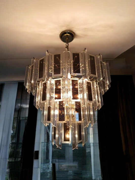 🕯️🕯️Pair of Prisma Mid-Century Chandeliers with 5 Levels and 16 Bulbs🕯️🕯️