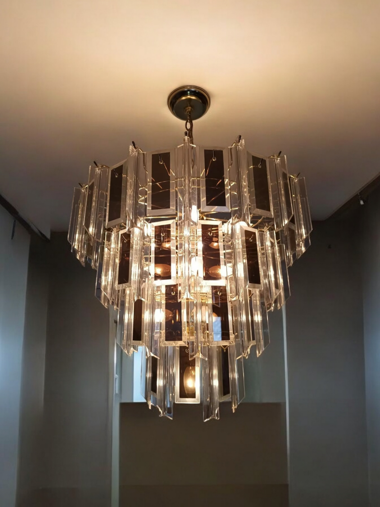 🕯️🕯️Par de Candiles Prisma Mid Century Con 5 Niveles y 16 Focos🕯️🕯️