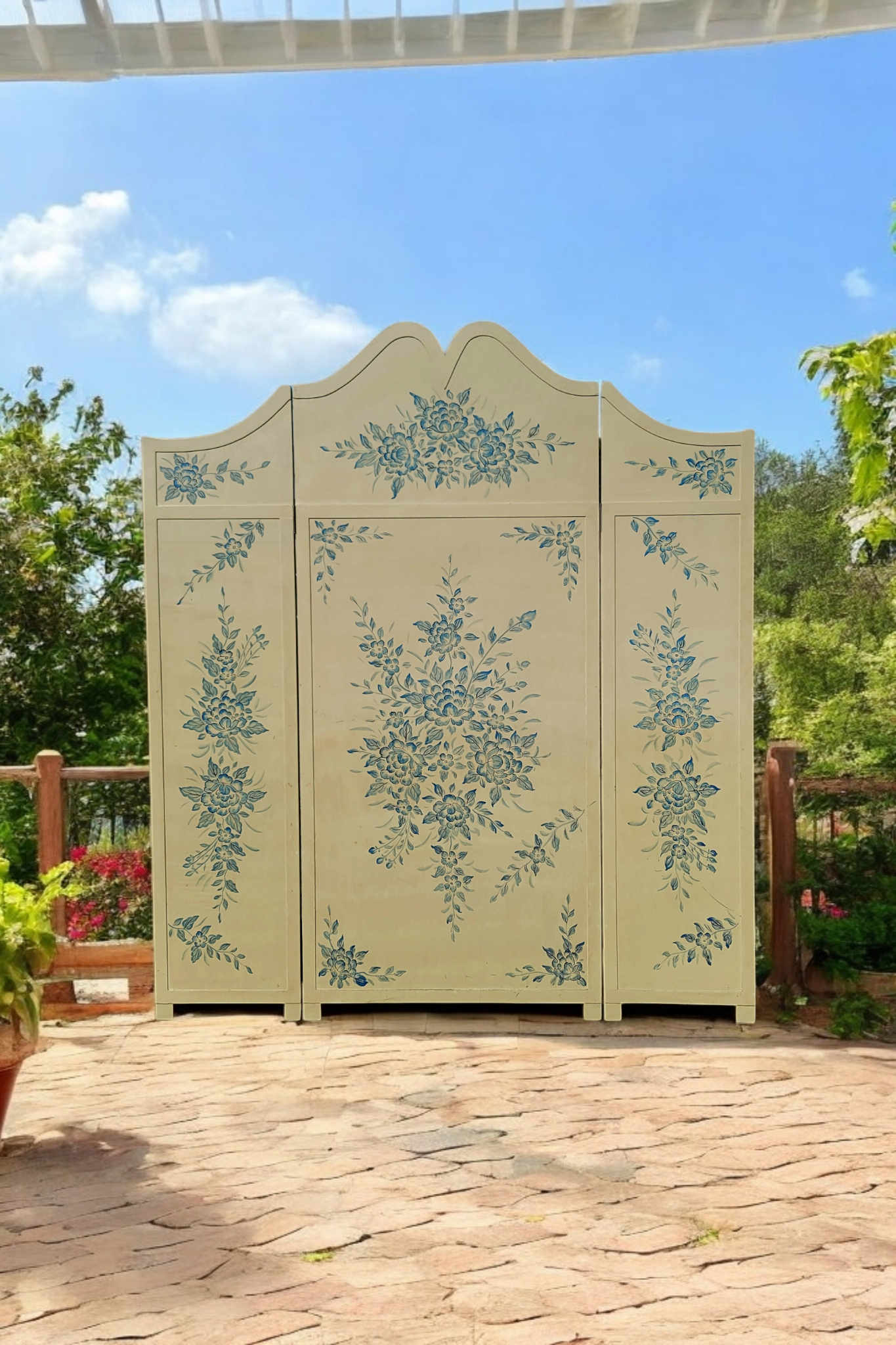 🌟 Biombo Oriental de 3 Paneles Estilo Vintage 🐉🖌️🇨🇳