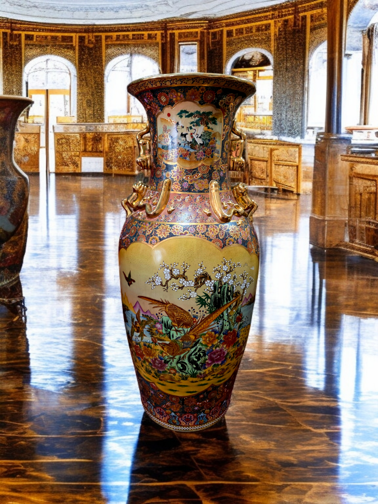 🎎🏮 🇨🇳 Jarron Imperial Satsuma – Arte Cerámico de Gran Escala🏮🎎🇨🇳