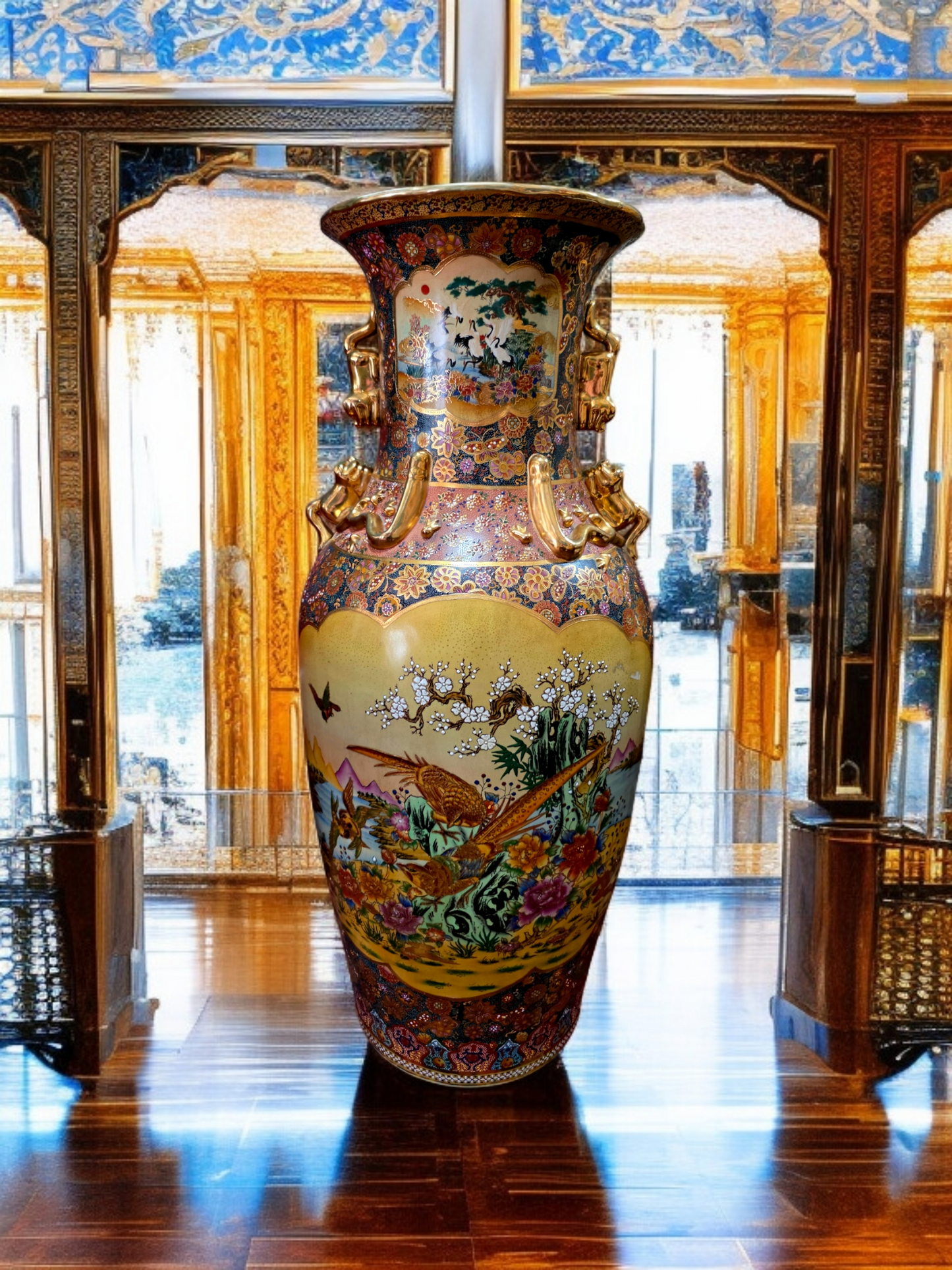 🎎🏮 🇨🇳 Jarron Imperial Satsuma – Arte Cerámico de Gran Escala🏮🎎🇨🇳