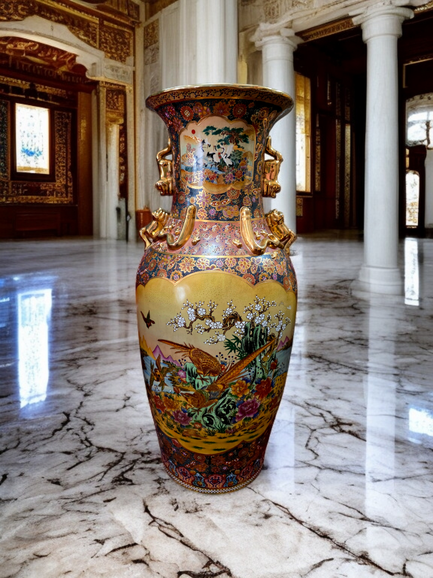 🎎🏮 🇨🇳 Jarron Imperial Satsuma – Arte Cerámico de Gran Escala🏮🎎🇨🇳