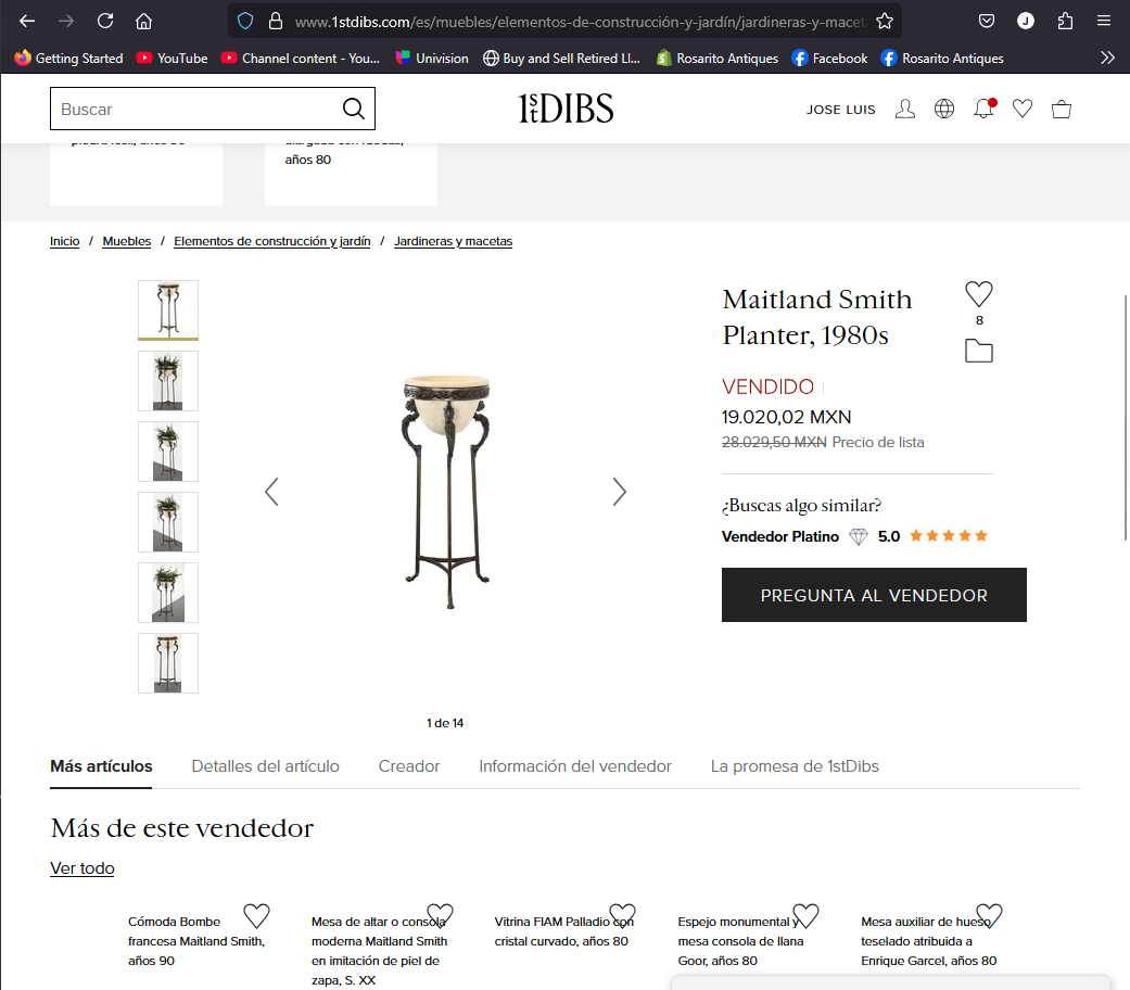 🎉Pedestal de bronce y alabastro de lujo🎉
