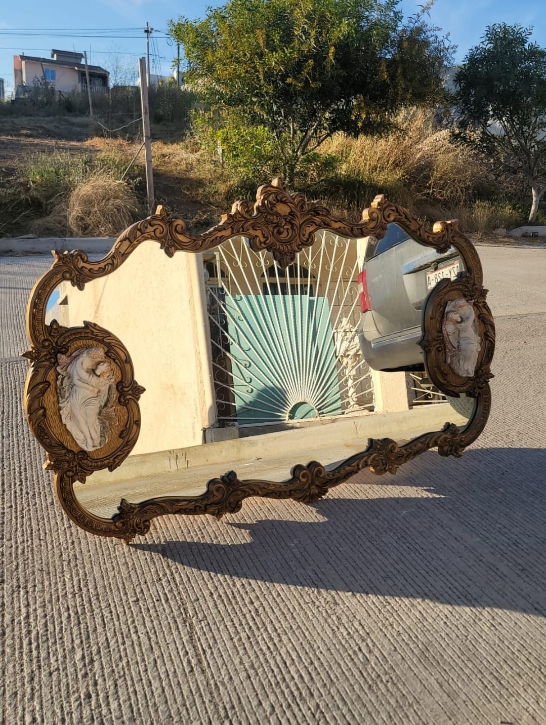 🩷Espejo Rococo Con Decoración de Romeo Y Julieta🩷