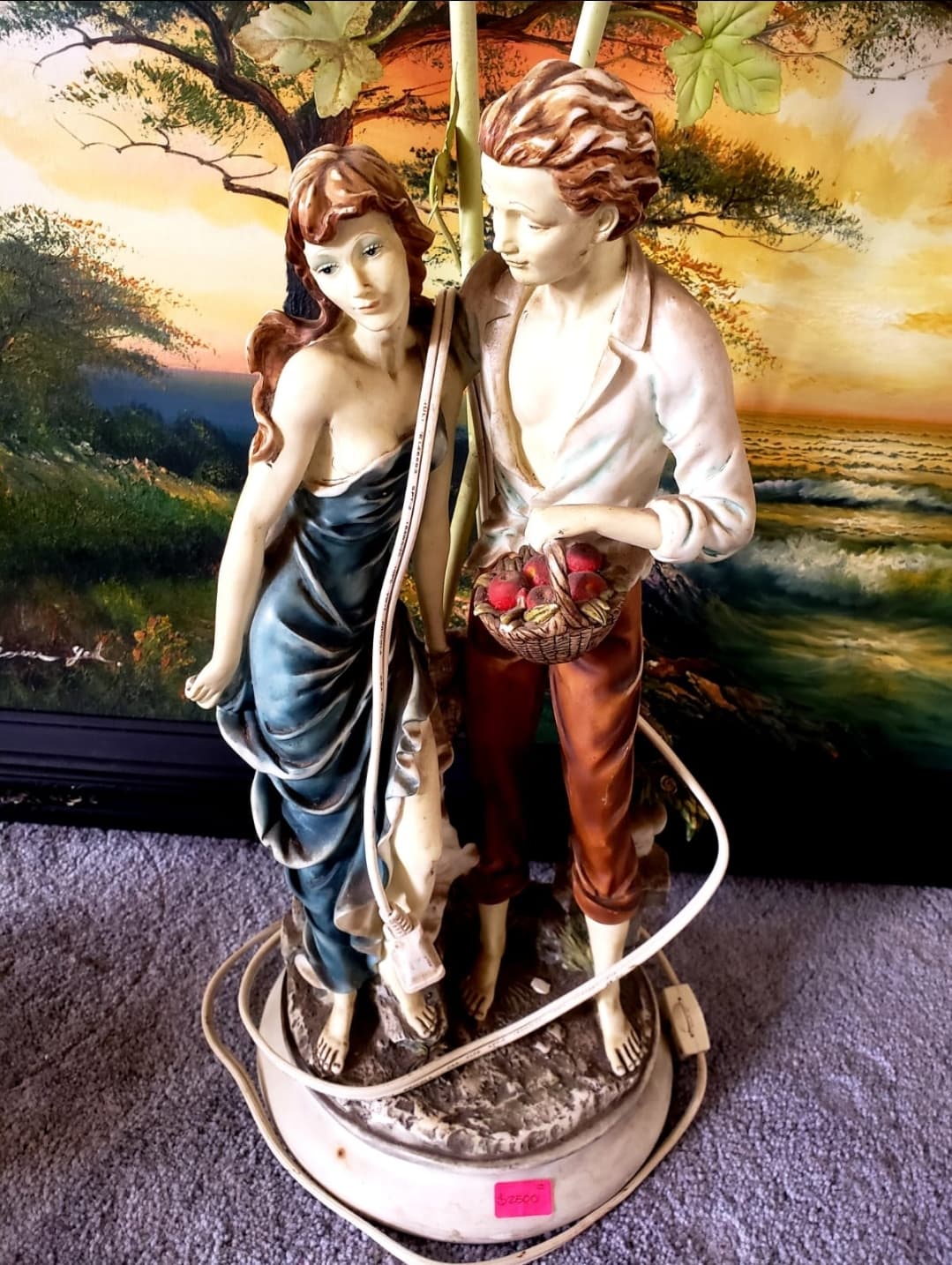 🕯️Lampara de Porcelana con Pantallas de Vidrio Pequeñas🕯️