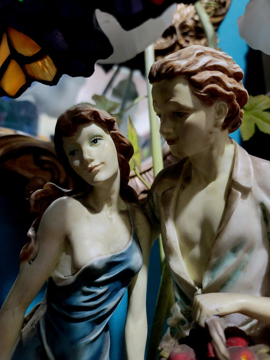 🕯️Lampara de Porcelana con Pantallas de Vidrio Pequeñas🕯️