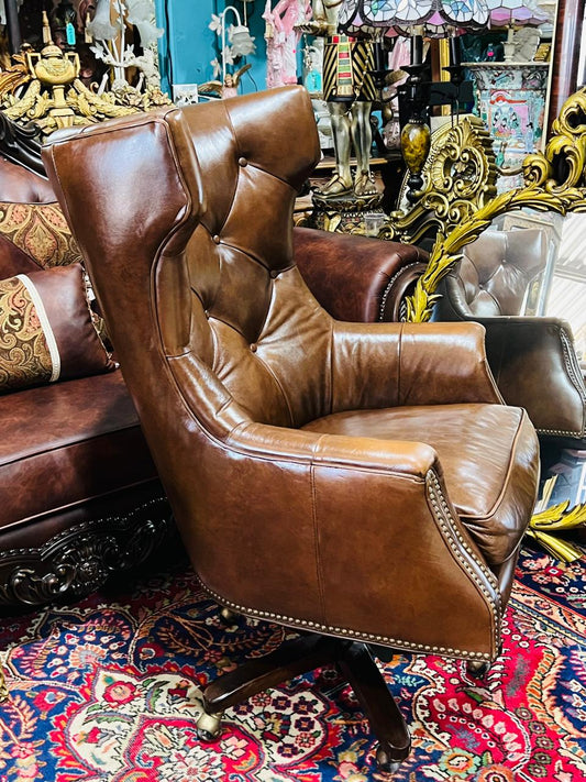 🌟Silla Chesterfield En Piel Genuina Elaborada Por Seven Seas Seating🌟