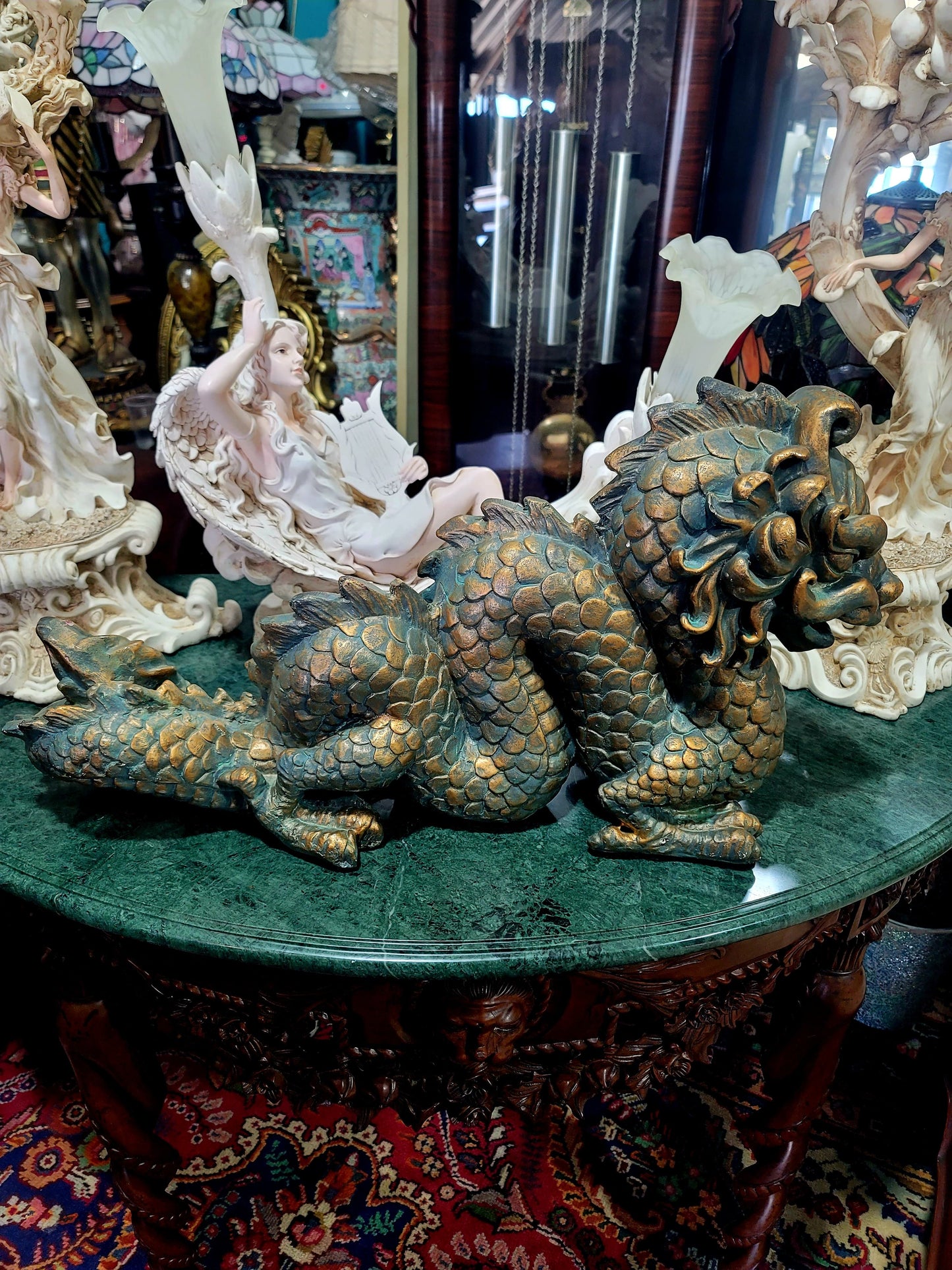 🐉 Figura Decorativa de Dragon Oriental en Resina 🐉