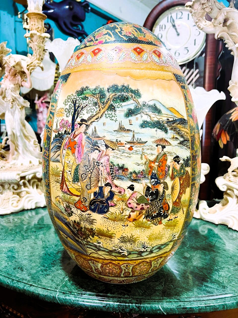🐉💎 Huevo oriental de porcelana fina: el toque perfecto para tu decoracion💎🐉