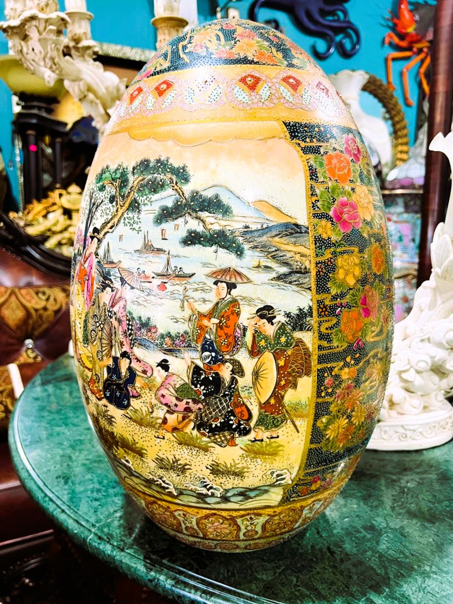 🐉💎 Huevo oriental de porcelana fina: el toque perfecto para tu decoracion💎🐉