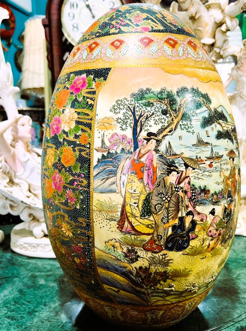 🐉💎 Huevo oriental de porcelana fina: el toque perfecto para tu decoracion💎🐉