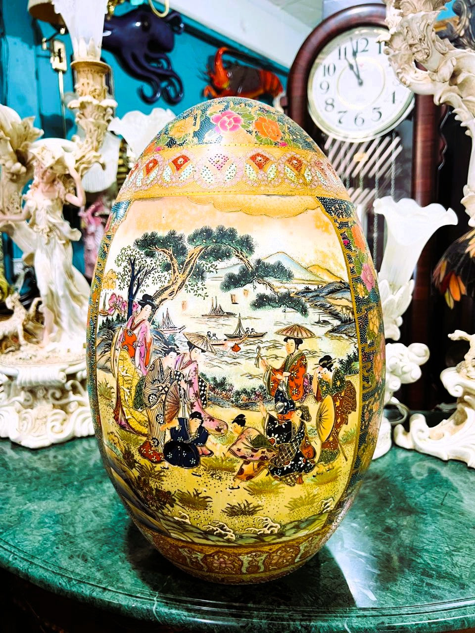 🐉💎 Huevo oriental de porcelana fina: el toque perfecto para tu decoracion💎🐉
