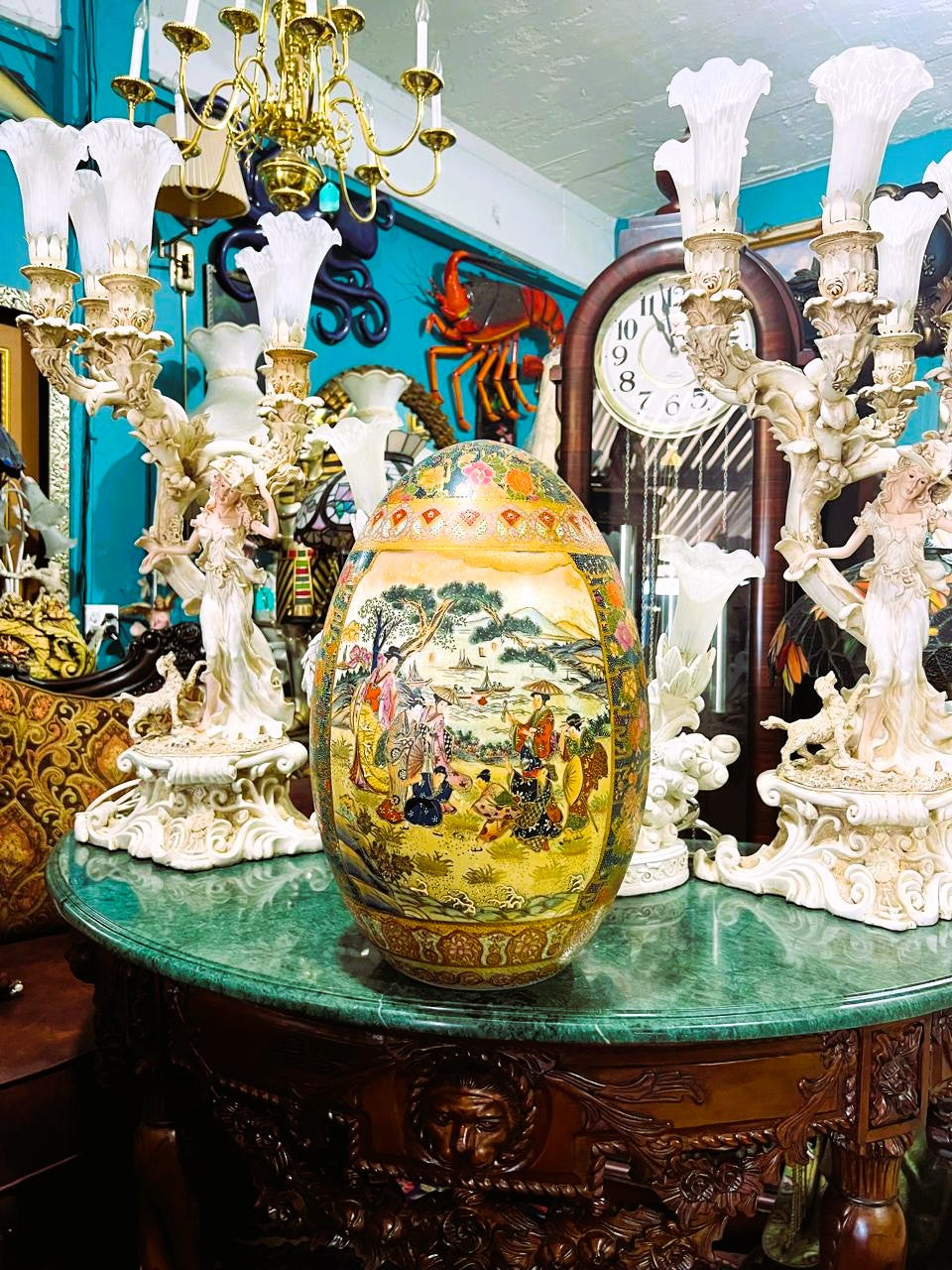 🐉💎 Huevo oriental de porcelana fina: el toque perfecto para tu decoracion💎🐉