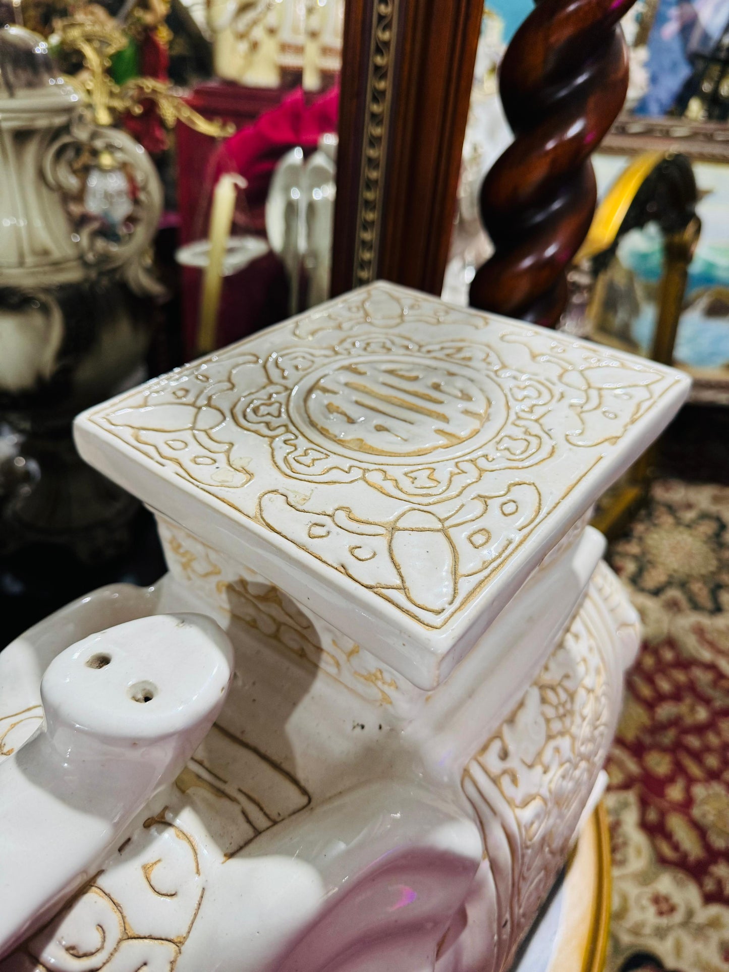 ππππΌοΈ Vintage Regency Glazed Ceramic Elephant Stools πππ
